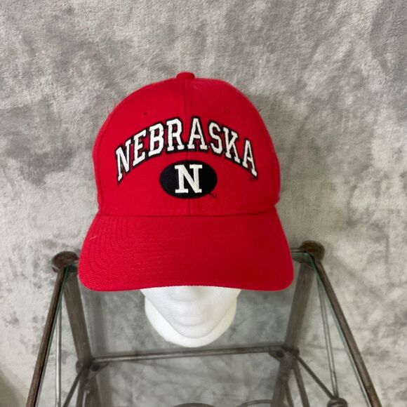 Nebraska Huskers Hat Fitted Mens 7 1/4 embroidered DH Zephya Logo cap hat - Picture 1 of 6
